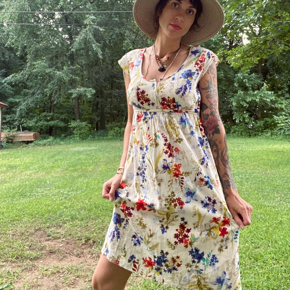 Floral dress made in India